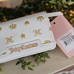 Juicy Couture White Wallet with Gold Details